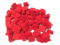 Set of Cubed Red Cushion Felt 3mm